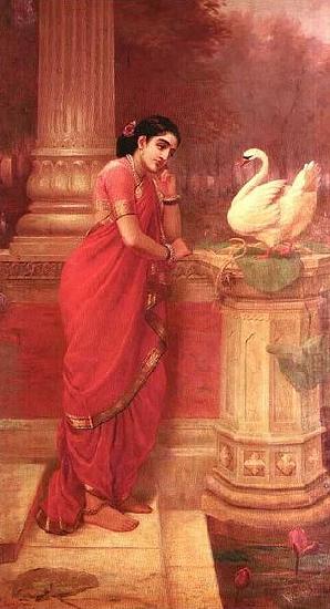 Raja Ravi Varma Hamsa Damayanti Sweden oil painting art